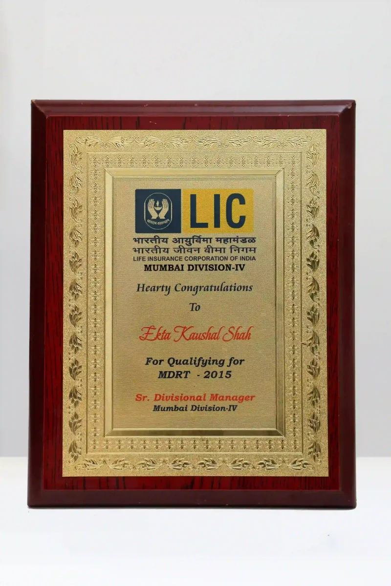 LIC MDRT Prestigious Honor – Ekta Kaushal Shah